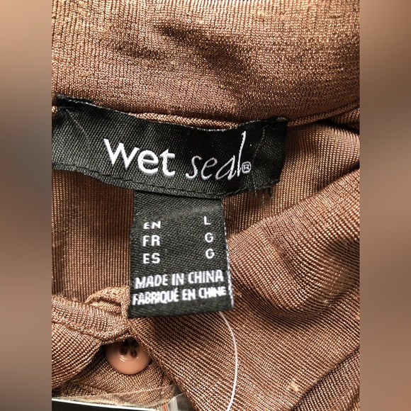 NWT TWO sexy tops sheer see through buttoned blouse crop top - Picture 8 of 17